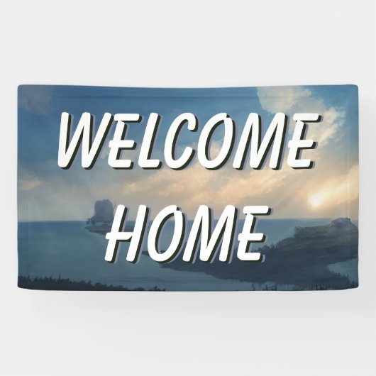 Welkom thuislandschapswaterbanner spandoek (Horizontaal)