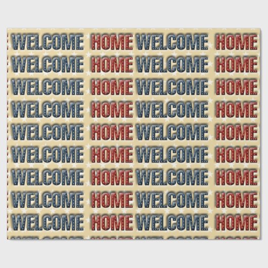 Welkom thuisleger cadeaupapier (Vlak)