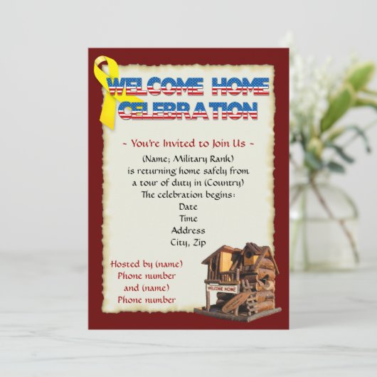 Welkom thuisleger kaart (Staand voorkant)