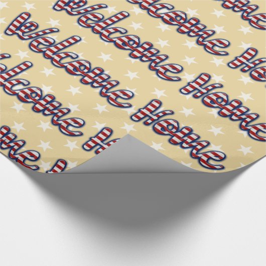 Welkom thuismilitair * kies achtergrondkleur cadeaupapier (Hoek)