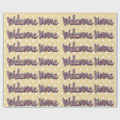 Welkom thuismilitair * kies achtergrondkleur cadeaupapier (Vlak)