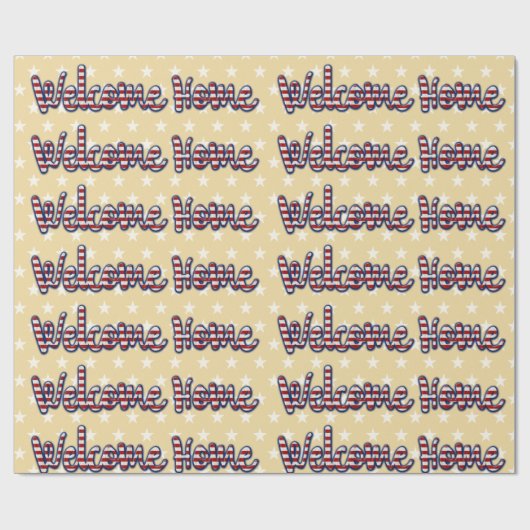 Welkom thuismilitair * kies achtergrondkleur cadeaupapier (Vlak)