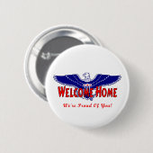 Welkom Thuismilitaire Button (Voorkant /achterkant)