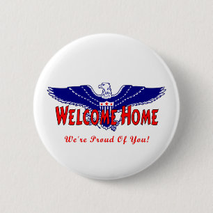 Welkom Thuismilitaire Button