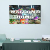 Welkom thuispaddenstoelen en feienbanner spandoek (Beurs)