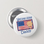 Welkom thuispapa vlag Baby Ronde Button 5,7 Cm (Voorkant /achterkant)