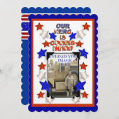 Welkom thuispartij Militair Patriottisch Amerikaan Kaart (Voorkant / Achterkant)