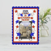 Welkom thuispartij Militair Patriottisch Amerikaan Kaart (Staand voorkant)