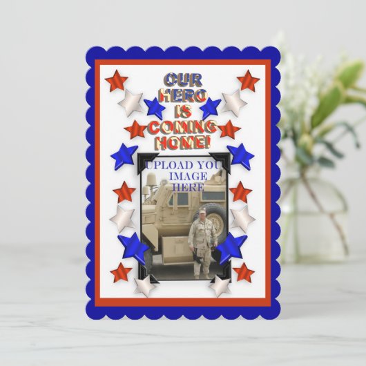 Welkom thuispartij Militair Patriottisch Amerikaan Kaart (Staand voorkant)