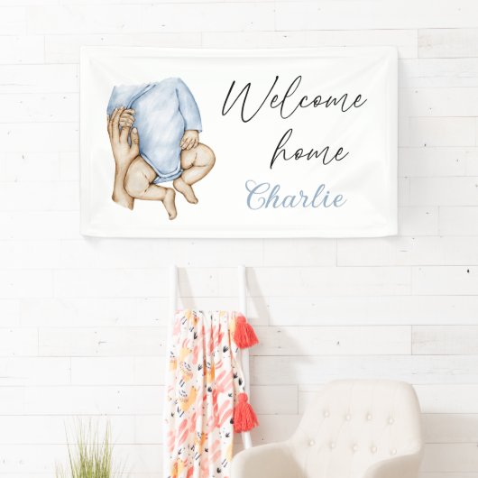 Welkom thuispasgeboren baby banner (Insitu)