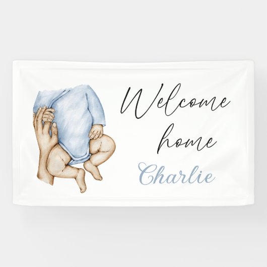 Welkom thuispasgeboren baby banner (Horizontaal)