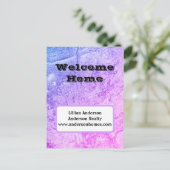 Welkom thuispastel Dank u voor de echte leefomgevi Briefkaart (Staand voorkant)