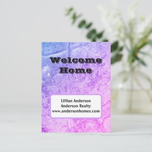 Welkom thuispastel Dank u voor de echte leefomgevi Briefkaart (Staand voorkant)