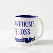 Welkom thuisscoreborden tweekleurige koffiemok (Voorkant rechts)