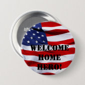 Welkom thuisspelden ronde button 7,6 cm (Voorkant /achterkant)