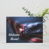 Welkom thuistroepen/Nodig!-U.S. vlag Kaart (Staand voorkant)