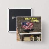 Welkom Thuistroops-Button Vierkante Button 5,1 Cm (Voorkant /achterkant)