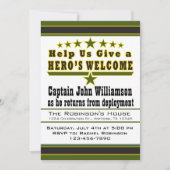 Welkom thuisuitnodiging van Army Hero Kaart (Voorkant)