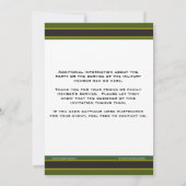 Welkom thuisuitnodiging van Army Hero Kaart (Achterkant)