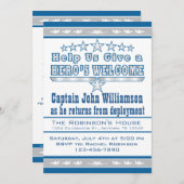 Welkom thuisuitnodiging van de luchtmacht Hero Kaart (Voorkant / Achterkant)