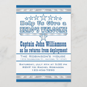 Welkom thuisuitnodiging van de luchtmacht Hero Kaart