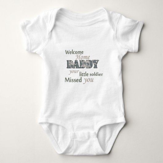 Welkom thuisvader - "Little Soldier" Romper (Voorkant)