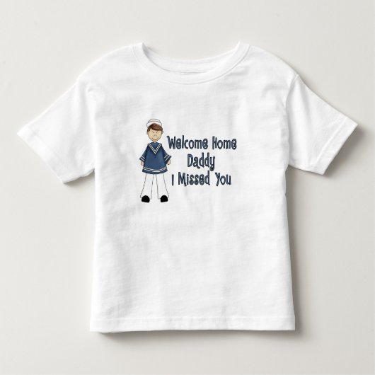 Welkom thuisvader marinekamp (zoon) kinder shirts (Voorkant)
