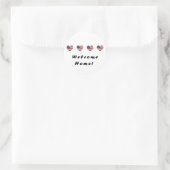 Welkom thuisvlaggen ronde sticker (Tas)