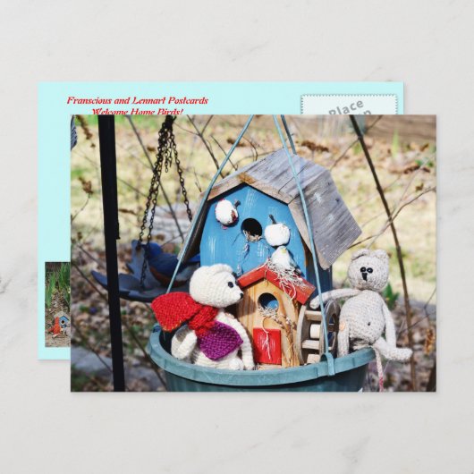 Welkom thuisvogels! briefkaart (Voorkant / Achterkant)