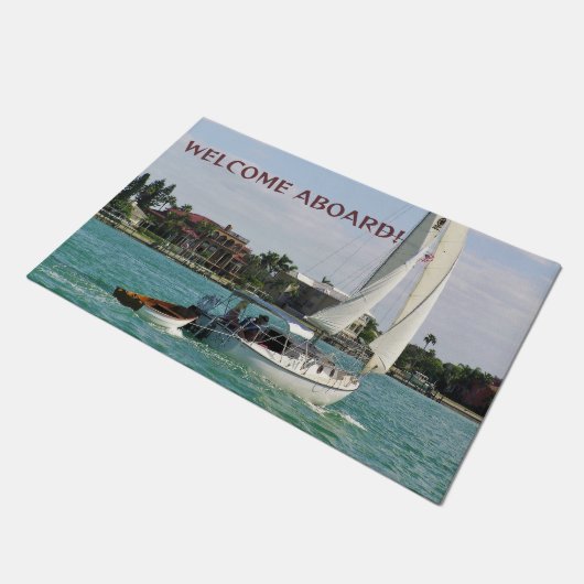 Welkom thuiswinkelwagen deurmat (Schuin)