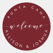 Welkom ticker-Labels voor Welkomstpakketten voor g Ronde Sticker (Voorkant)