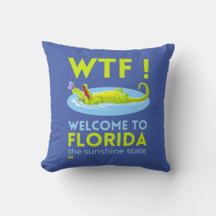 "WELKOM TO FLORIDA" grappig Kussen