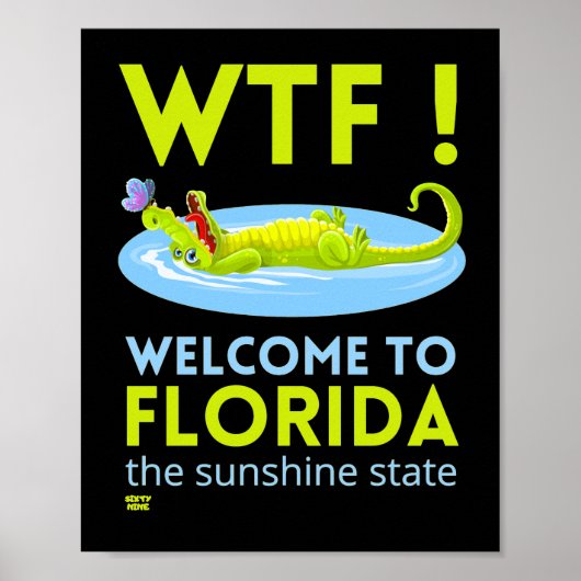 "WELKOM TO FLORIDA" grappig Poster (Voorkant)