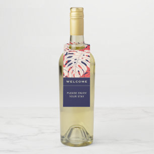 Welkom   Tropisch palm Leaf   Vakantierbout Flessenhanger