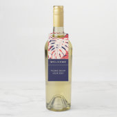 Welkom | Tropisch palm Leaf | Vakantierbout Flessenhanger (Op fles)