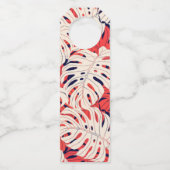 Welkom | Tropisch palm Leaf | Vakantierbout Flessenhanger (Achterkant)