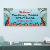 Welkom Tropisch thema Gebeurtenis met Parrots Bann Spandoek (Beurs)