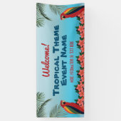 Welkom Tropisch thema Gebeurtenis met Parrots Bann Spandoek (Verticaal)