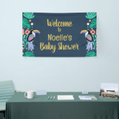 Welkom! Tropisch Toucan Bird Baby shower Spandoek (Beurs)