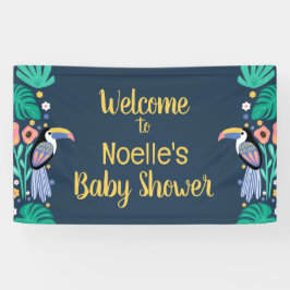 Welkom! Tropisch Toucan Bird Baby shower Spandoek