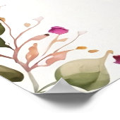 Welkom tropische bloemenlint exotische bruiloft poster (Hoek)