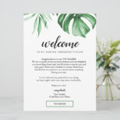 Welkom Tropische Business Trip-brief & reisroute Kaart (Staand voorkant)