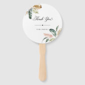 Welkom Tropische Leaves Summer Weduwen Handwaaier (Achterkant)