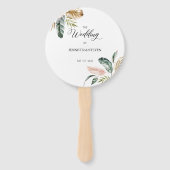 Welkom Tropische Leaves Summer Weduwen Handwaaier (Voorkant)