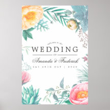 Welkom Tropische Mint Floral Summer Weduwen
