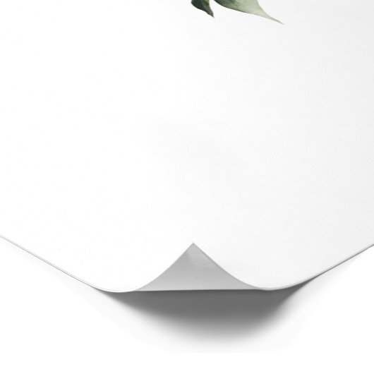 Welkom Tropische Waterverf Foliage Gold Weddenscha Poster (Hoek)