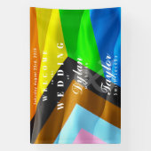 Welkom Trouw Pride Vlag Typografie Spandoek (Verticaal)