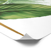 Welkom Trouw Tropisch Palm Bord Poster (Hoek)