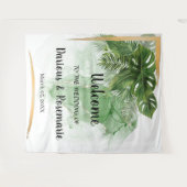 Welkom Trouw Tropisch Palm Tapijt Wandkleed (Voorkant (horizontaal))