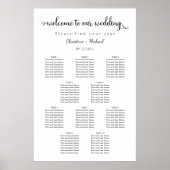 Welkom trouwbord | 10 tabellen | Zitschaart Poster (Voorkant)